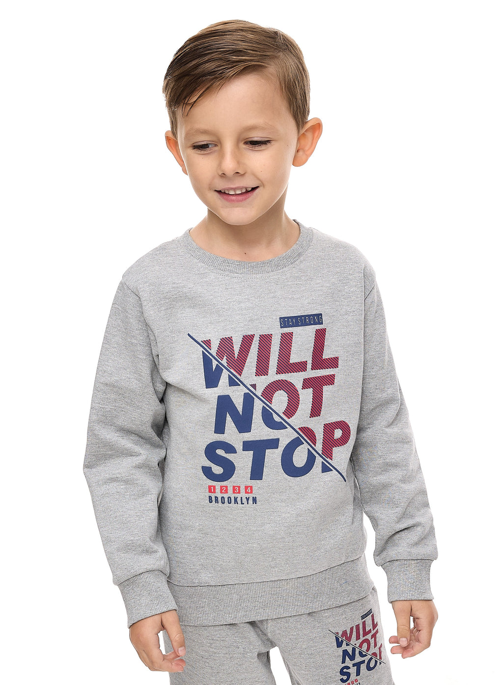 Boys' 2-Piece Sweatshirt And Jogger Set (2 -8 Yrs) Grey