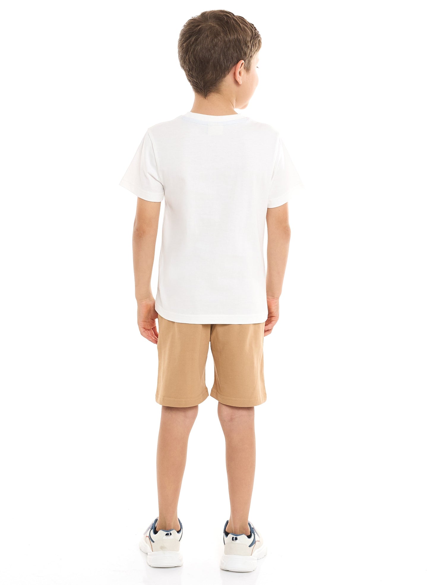 Boys' 2 Piece Set with Matching Tshirt And Slogan Print Shorts