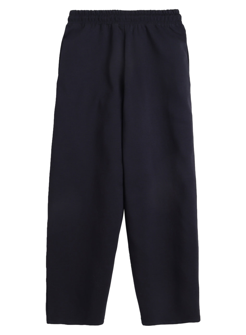 Black Straight-Leg Drawstring Joggers “ Cotton Interlock