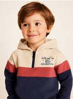 Print Fleece Colorblock