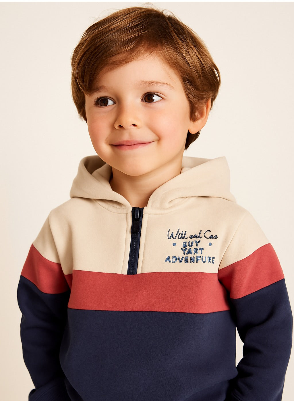 Print Fleece Colorblock