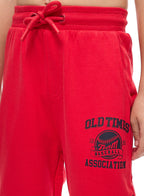 Boys 2-Piece Set  Red/Navy Cut & Sew Hoodie And Jogger Set