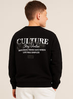 Boys' Black Œculture Stay United” Graphic Sweatshirt