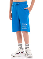 Victor and Jane  Alaska Geographic Polo T-shirt & Shorts Set - Blue/Grey