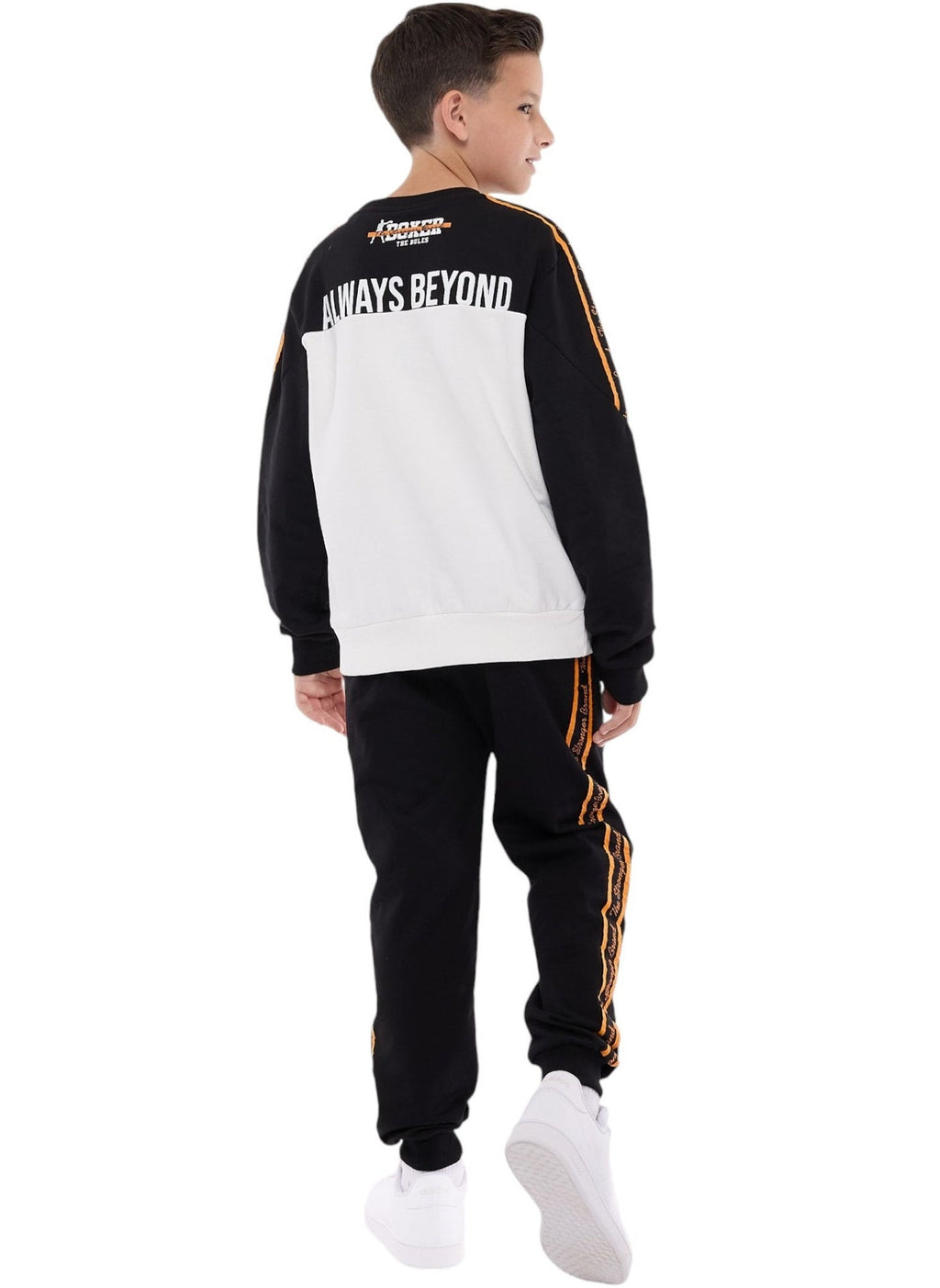 Boys' 2-Piece Set- Sweatshirt And Jogger Set Off-White/Black