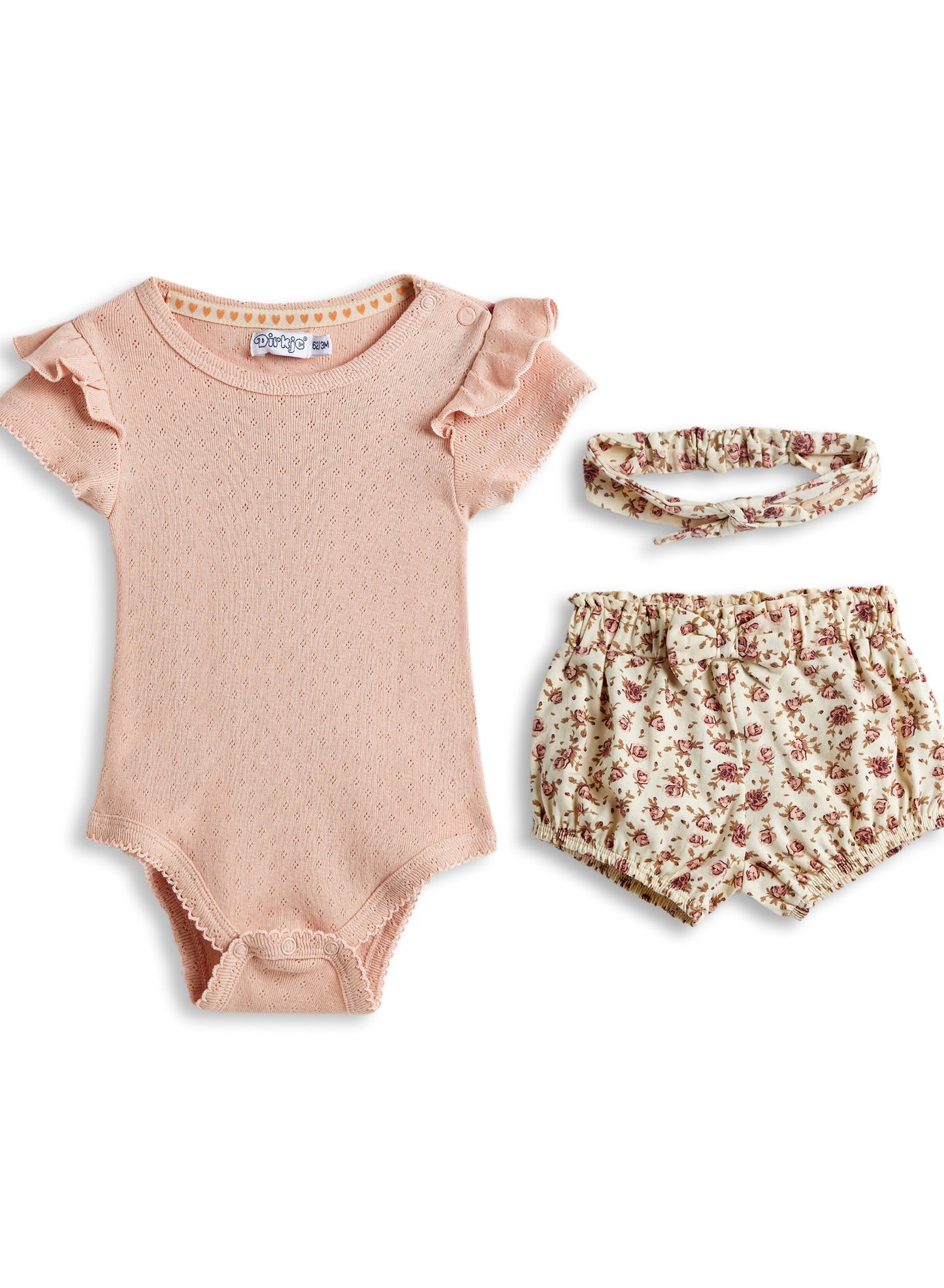 Dirkje 2 pcs babysuit + headband