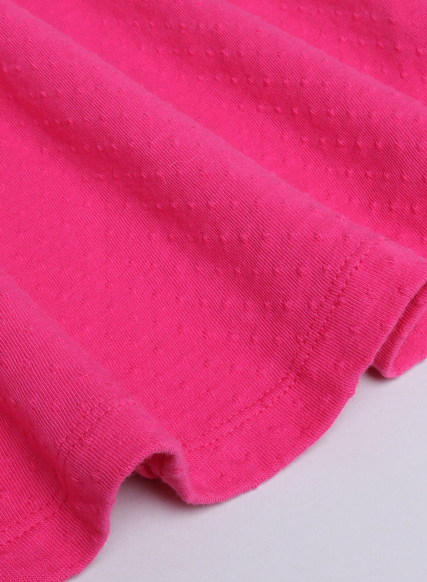 Girls' Ruffle Cotton Dress, Solid Color