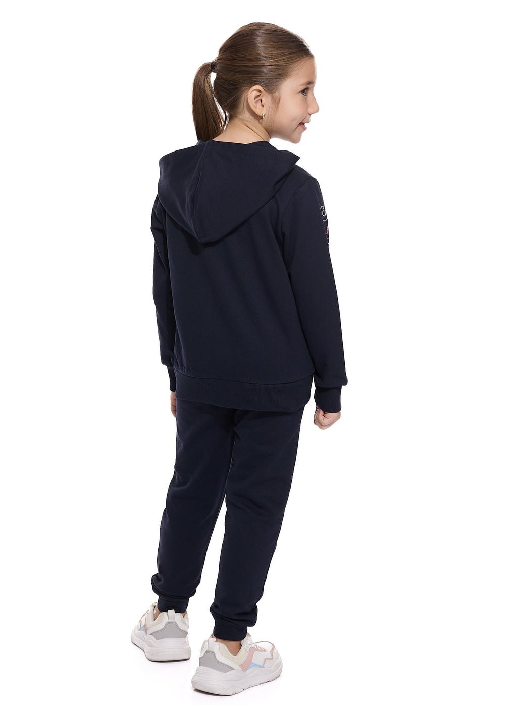 Girls- Glitter Heart Hoodie With Matching Jogger