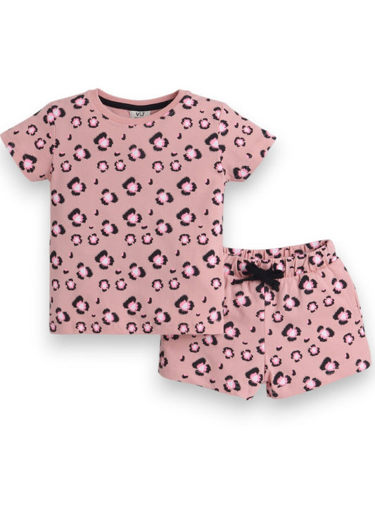 Victor and Jane - All-Over Printed T-shirt and Shorts Pyjama Set