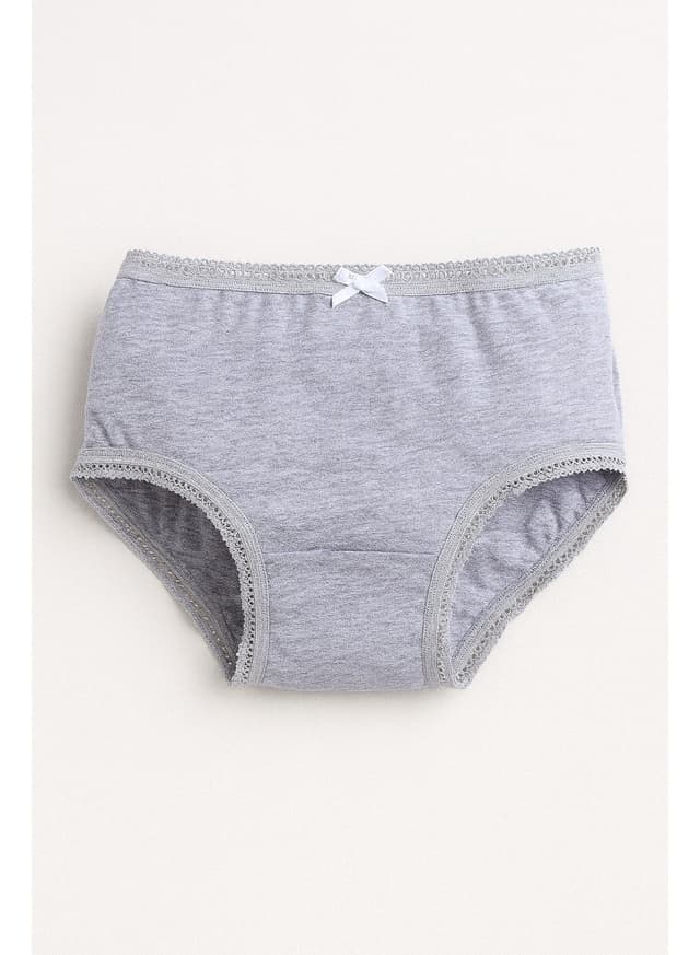"3-Pack Girls' Briefs “ Neutral Cotton Basics In Black, White & Grey "