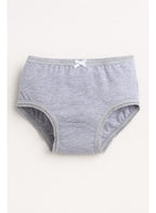 "3-Pack Girls' Briefs “ Neutral Cotton Basics In Black, White & Grey "