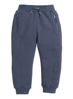 Dirkje Cotton Bear Face Embroidered Full Sleeves Sweatshirt & Joggers Set - Pink/Navy Blue