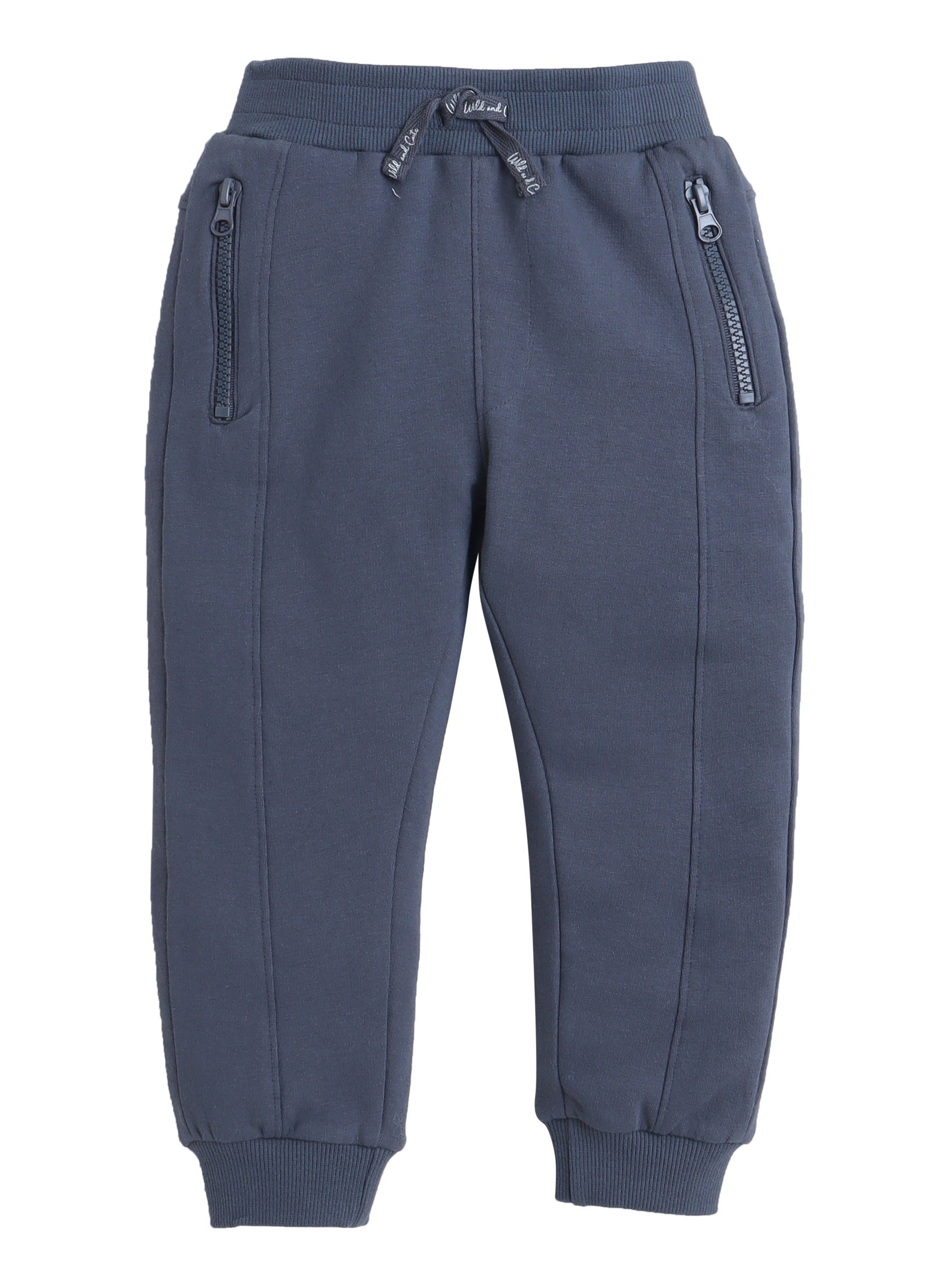 Dirkje Cotton Bear Face Embroidered Full Sleeves Sweatshirt & Joggers Set - Pink/Navy Blue