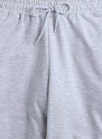 "Light Grey Straight-Leg Drawstring Joggers “Cotton Interlock