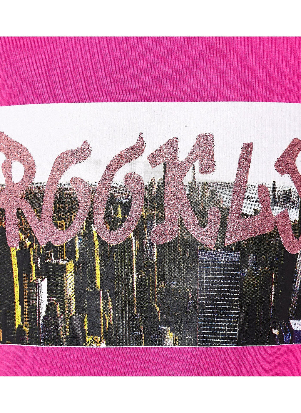Victor And Jane Brooklyn Graphic Oversized Fashion T-Shirt - Pink