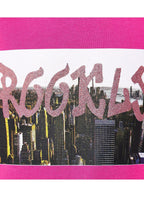 Victor And Jane Brooklyn Graphic Oversized Fashion T-Shirt - Pink