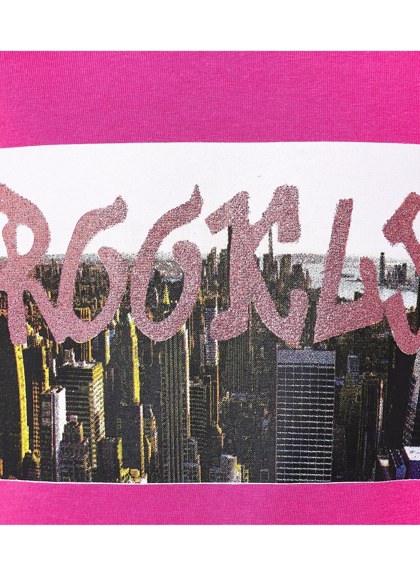 Victor And Jane Brooklyn Graphic Oversized Fashion T-Shirt - Pink