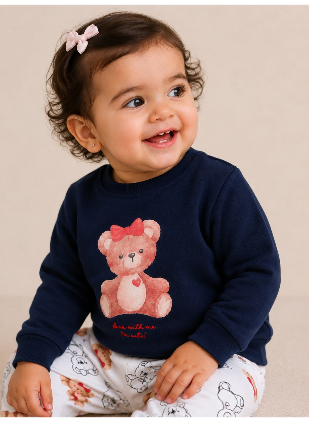 Girls 2-Piece Graphic Sweatshirt & Printed Jogger Pants Set