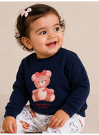 Girls 2-Piece Graphic Sweatshirt & Printed Jogger Pants Set