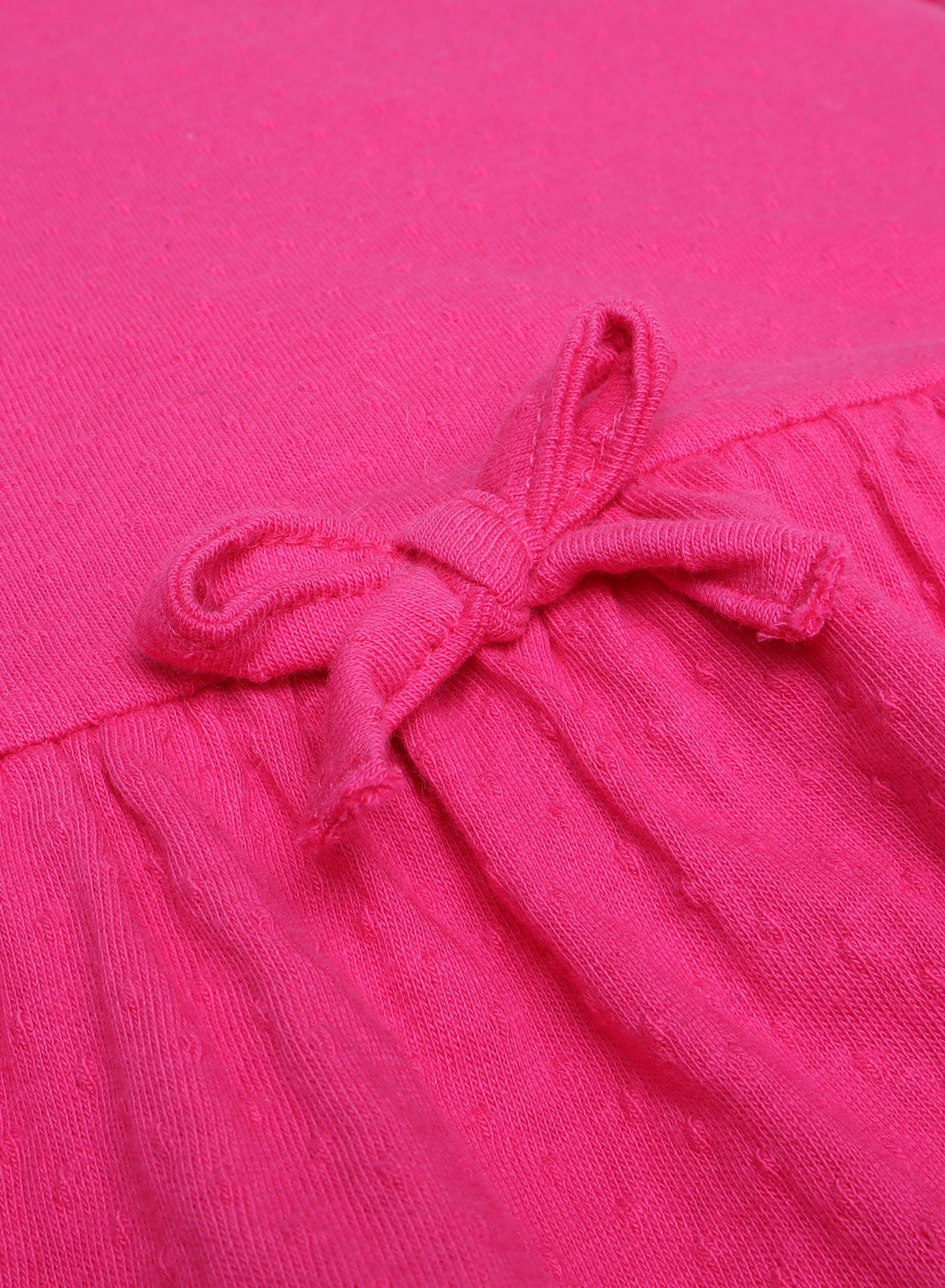 Girls' Ruffle Cotton Dress, Solid Color