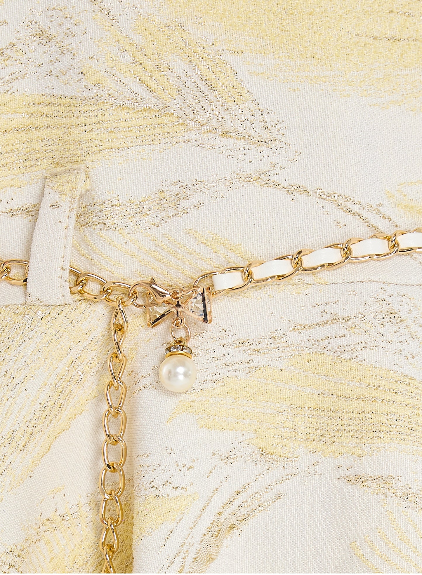 Girls Chic Yellow/Gold Jacquard & Tulle Party Dress