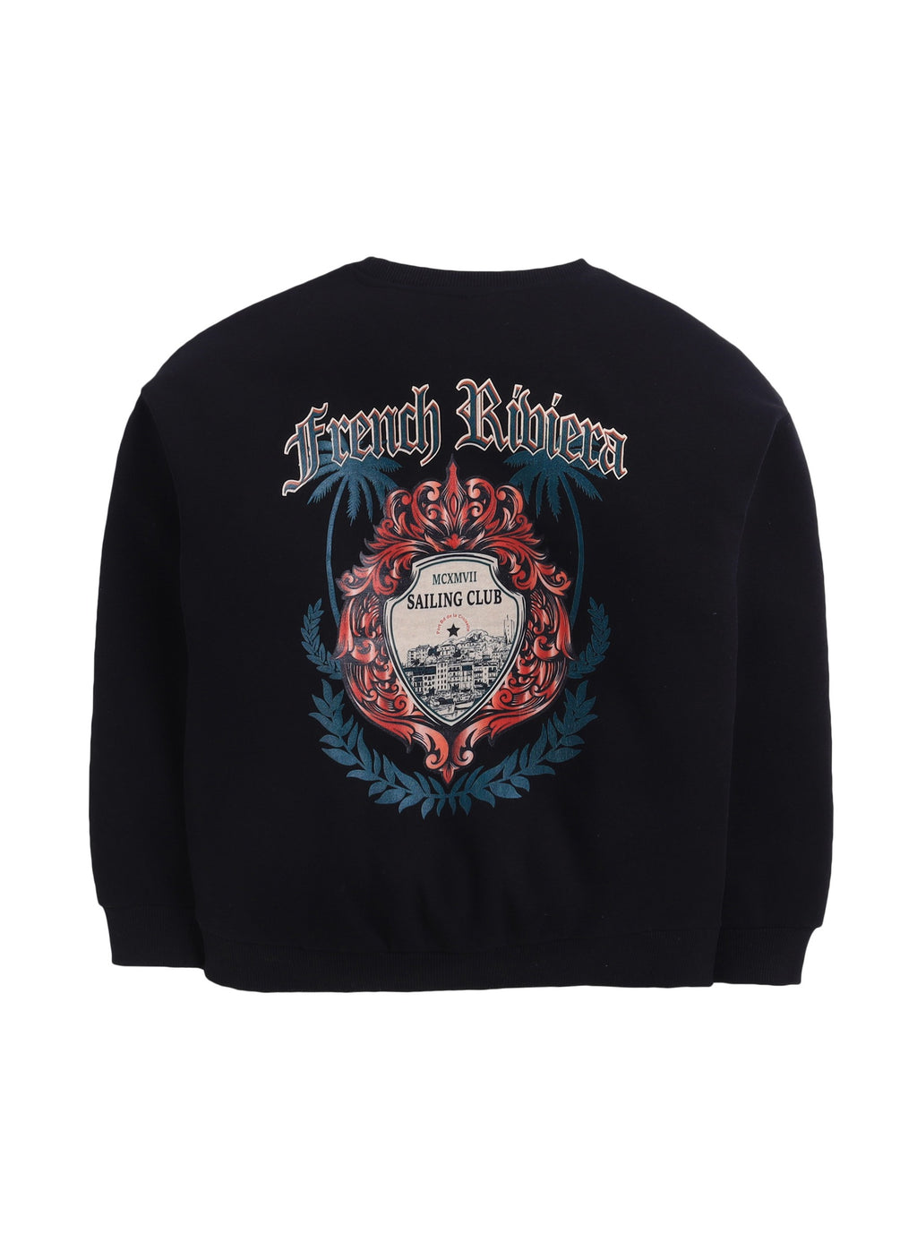 Boys’ Black Graphic Sweatshirt With Regal Back Print