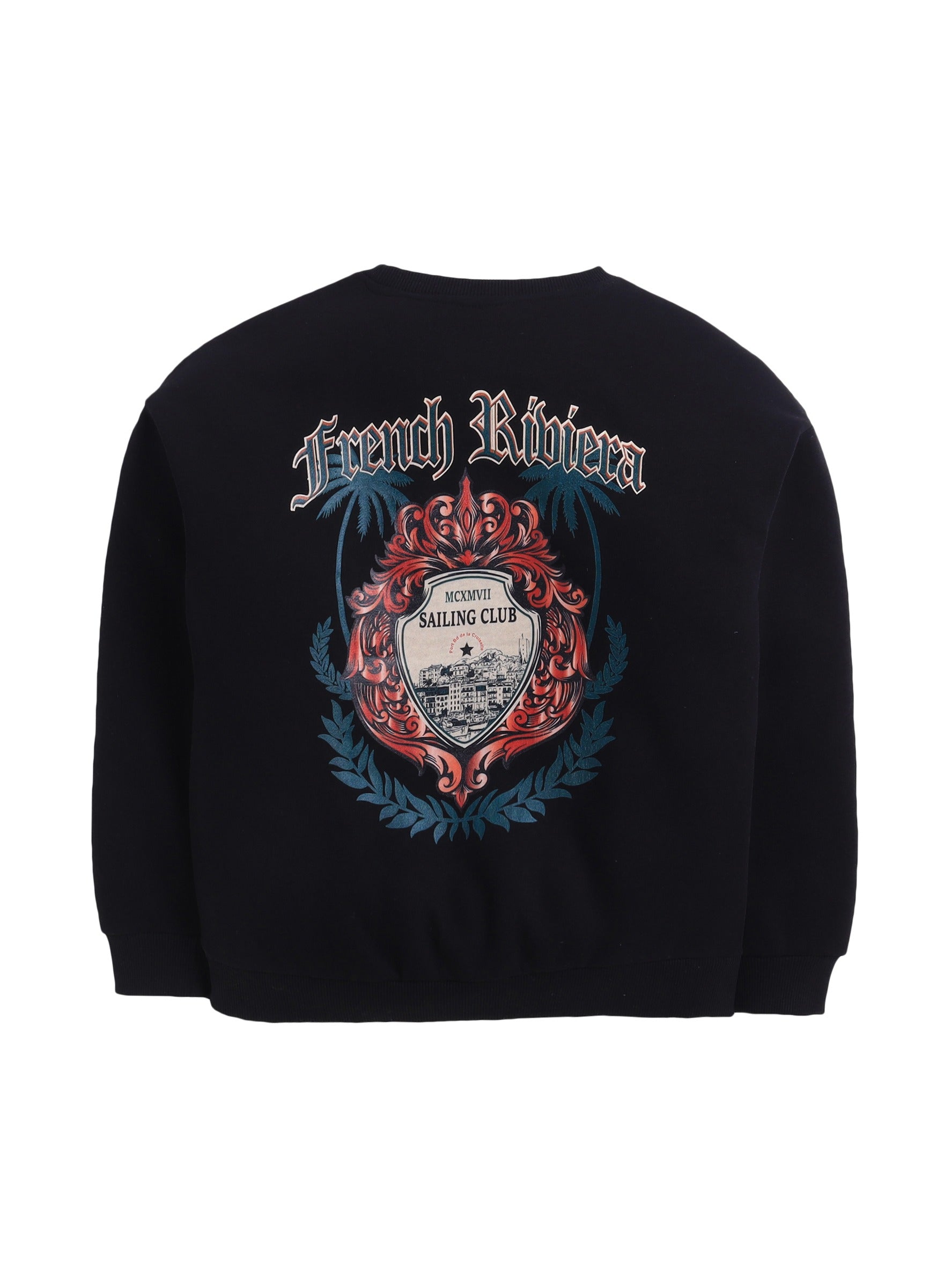 Boys’ Black Graphic Sweatshirt With Regal Back Print