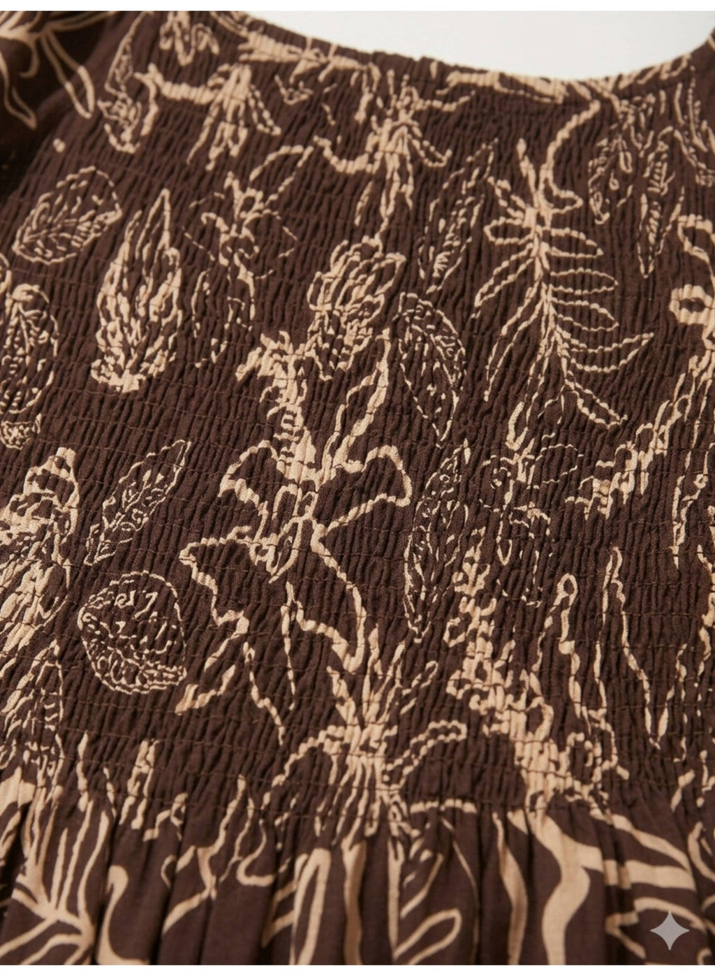 Printed Midi Dress With Square Neck