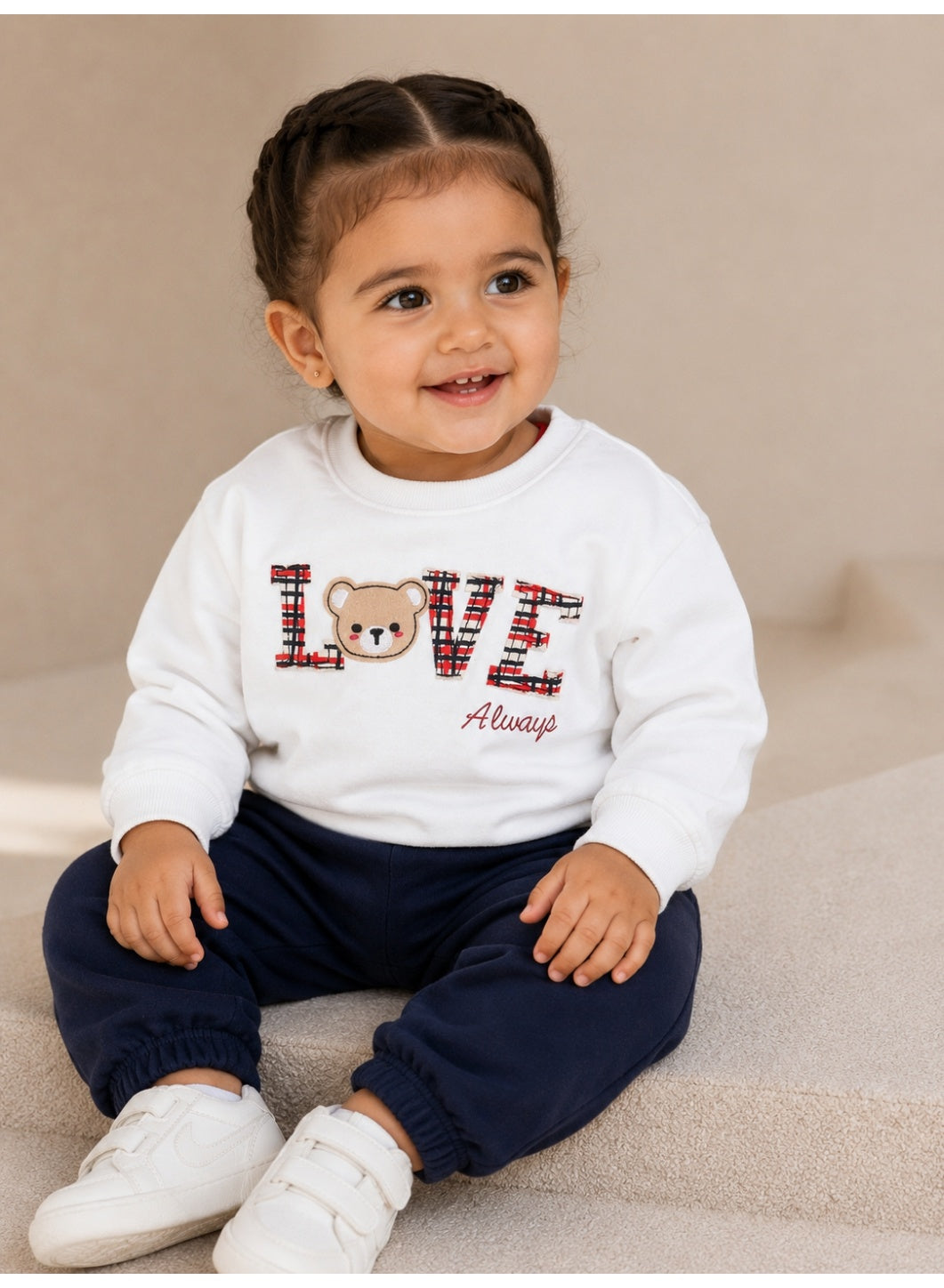 Girls 2-Piece Graphic Sweatshirt & Jogger Pants Set