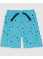 Victor and Jane Cotton All Over Printed Short Sleeve T-Shirt & Shorts/Co-ord Set - Blue