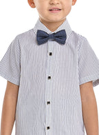 Tan Waistcoat And Pant Set With Shirt And Bow Tie