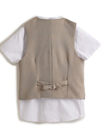 Waistcoat Shirt Shorts Set
