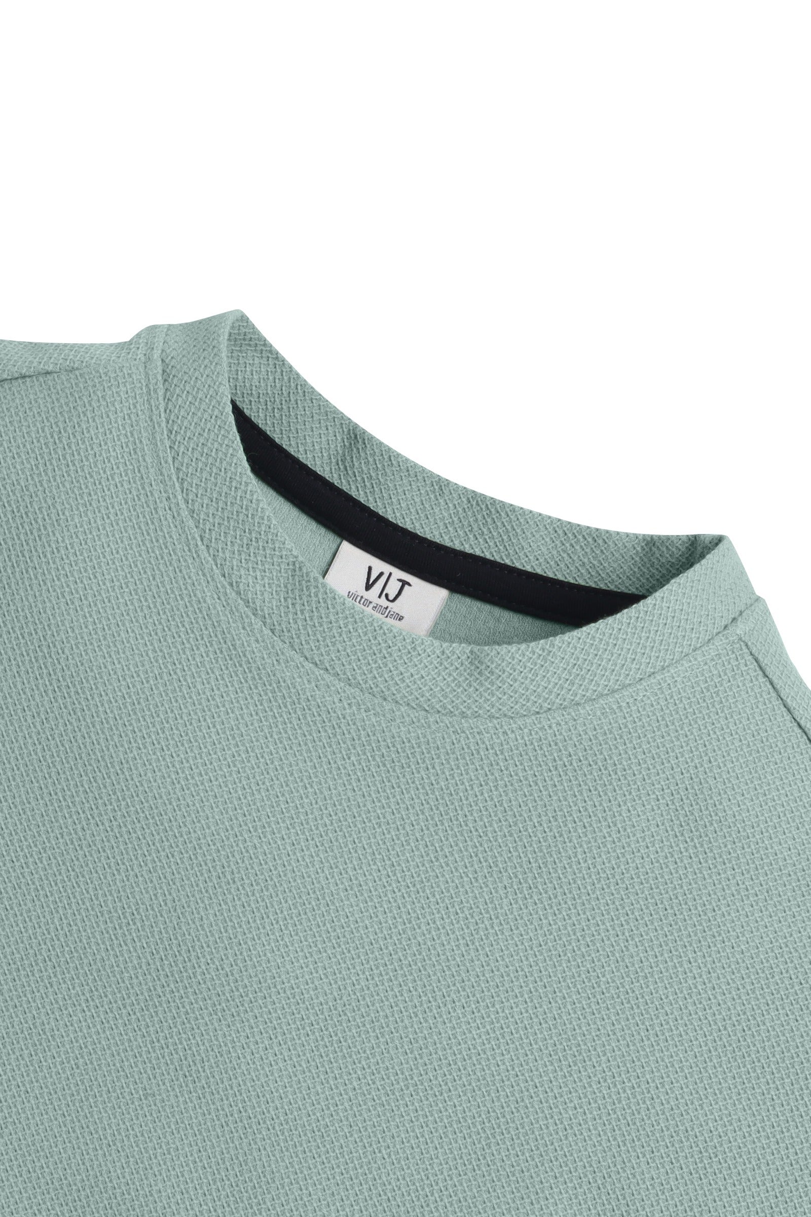Junior Boys Textured Cotton T-Shirt