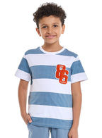 Victor And Jane Sr Boys' Applique Pocket Detail Set - Blue