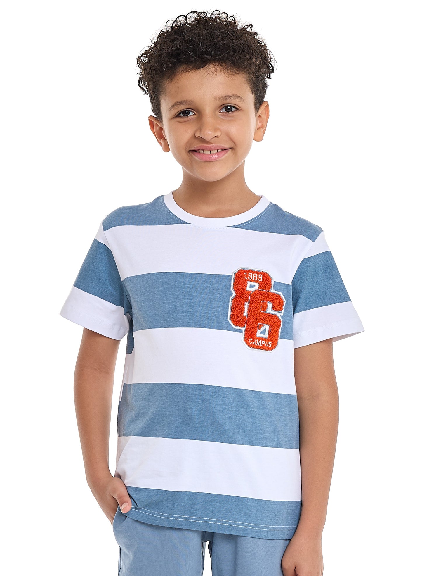 Victor and Jane Sr Boys' Aplique Pocket Detail Set - Blue