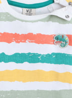 2Pc Striped T Shirt Set