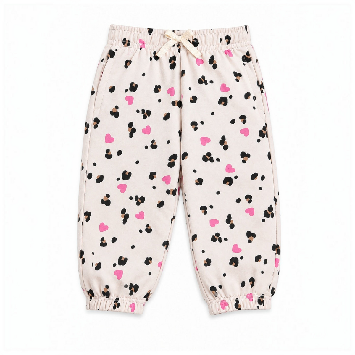 Girls 3-Piece Set – Sweatshirt, Printed Pants & Headband