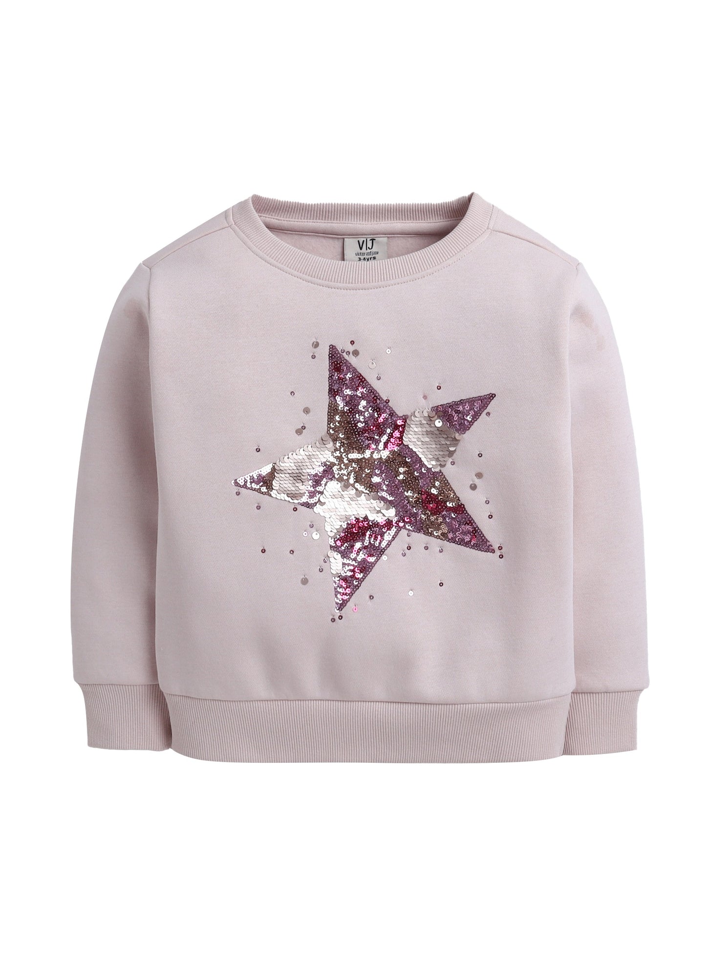 Girls’ – Star Print Sweatshirt | 100% Cotton