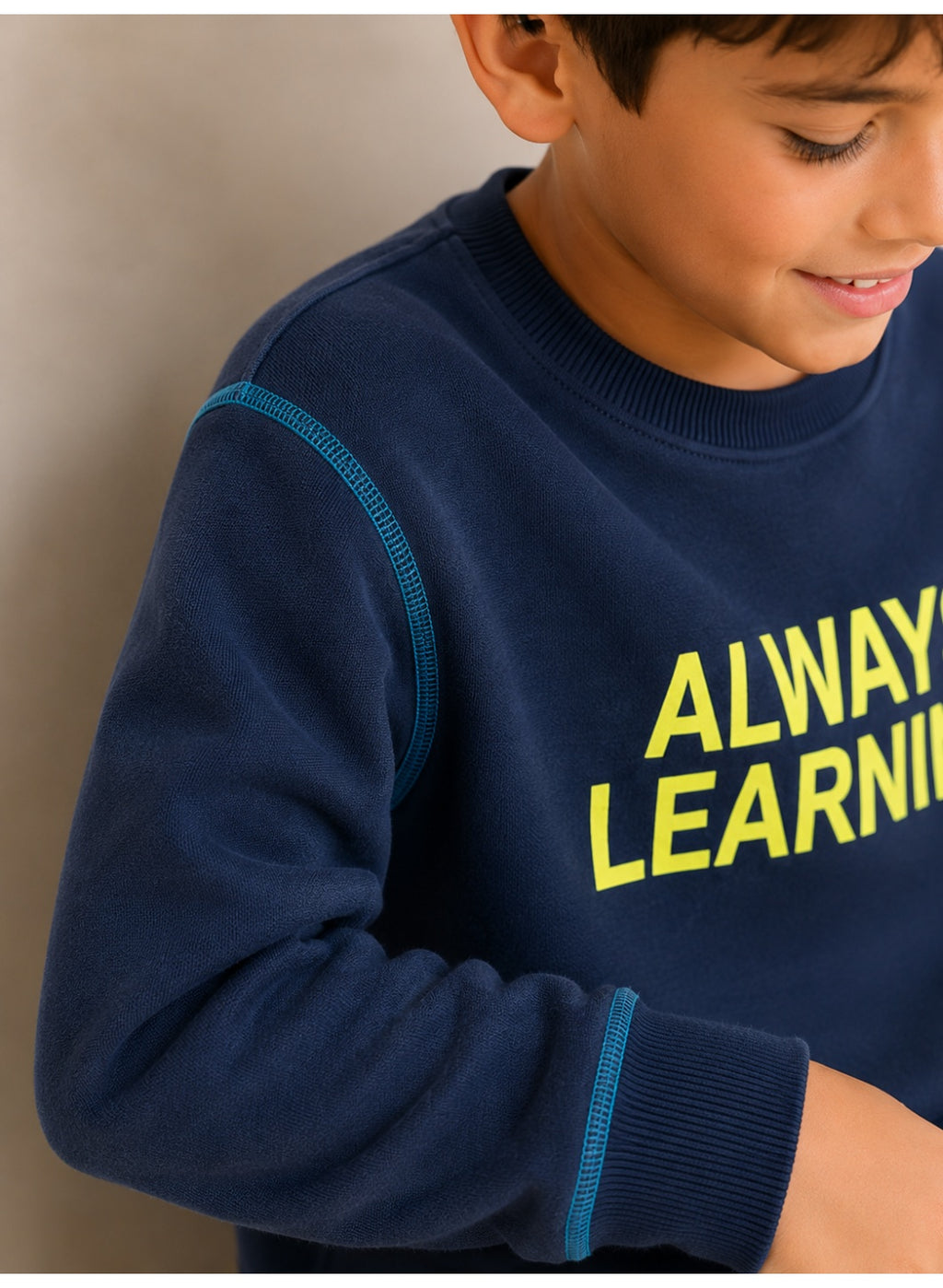 Boys’ Slogan Print Pullover