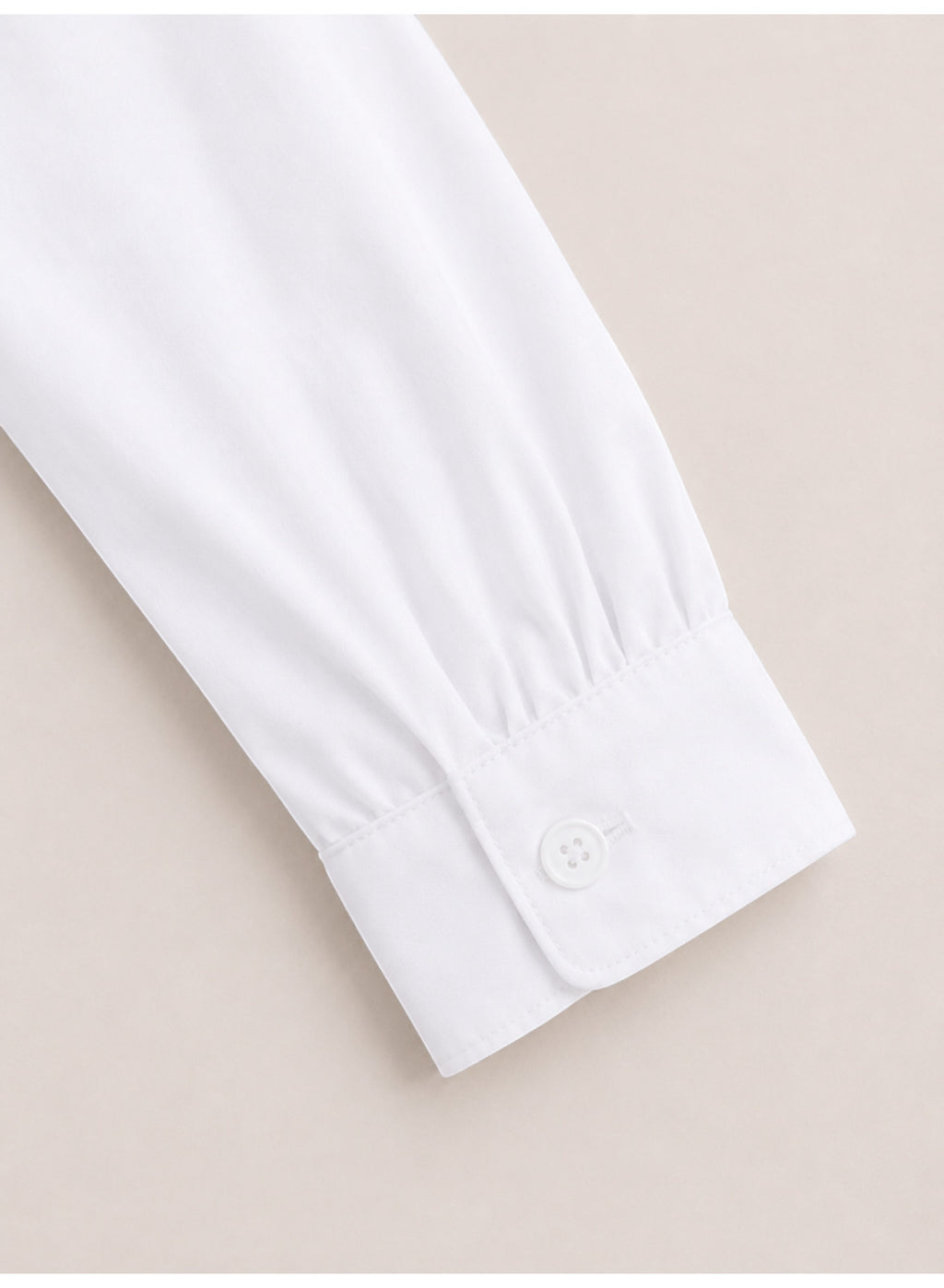 White Junior Girls Long Sleeve Collared Shirt