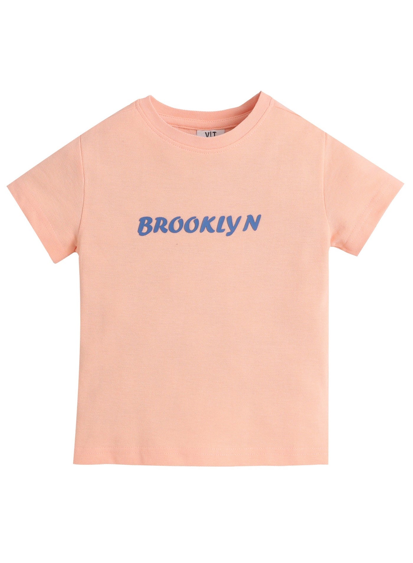 Junior Boys ‘BROOKLYN’ Graphic T-Shirt – Peach