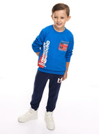 Boys' 2-Piece Sweatshirt And Jogger Set - Royal Blue/Navy