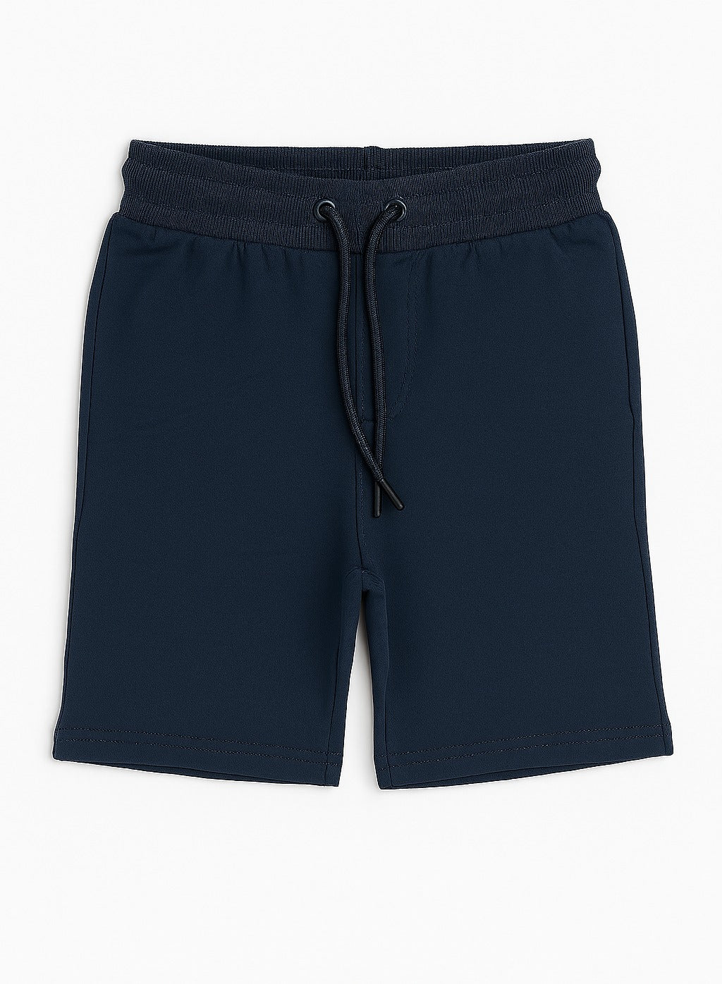 Kids French Terry 100% Cotton Shorts - Navy