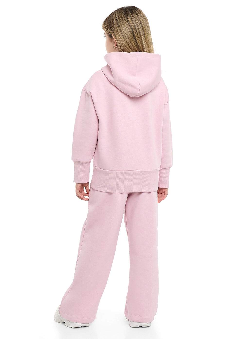 Girls Chic Sequin Fleece Tracksuit “ Pink 2-Piece Set