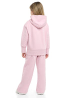 Girls Chic Sequin Fleece Tracksuit “ Pink 2-Piece Set