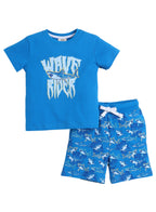 Victor And Jane - Printed T-Shirt And All-Over Printed Shorts Pyjama Set