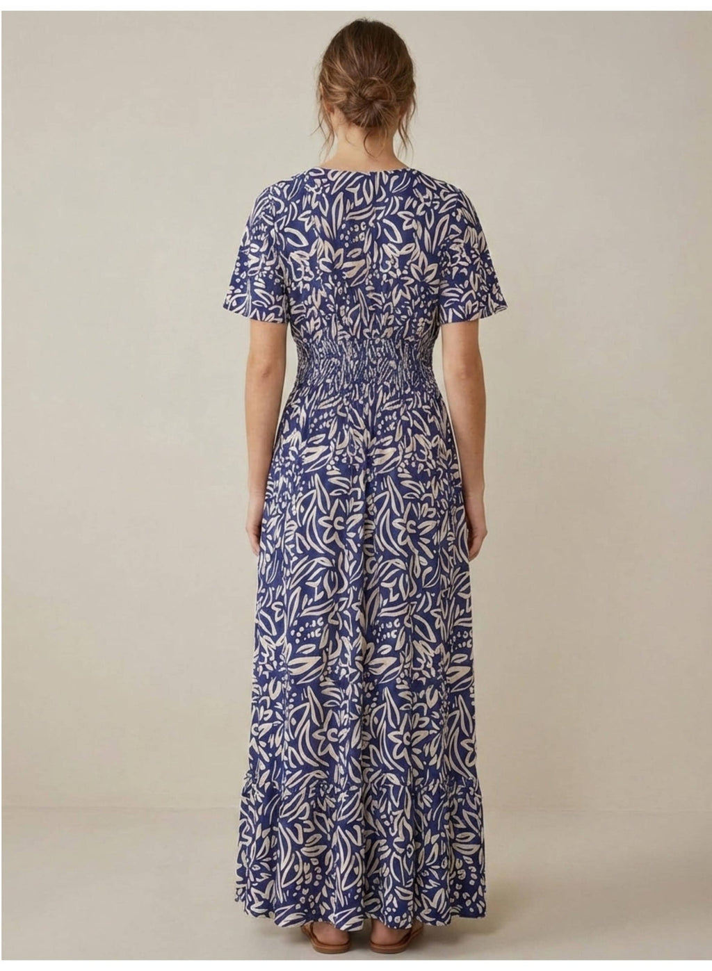 Printed Maxi Dress With Sweetheart Neckline