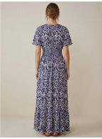 Printed Maxi Dress With Sweetheart Neckline