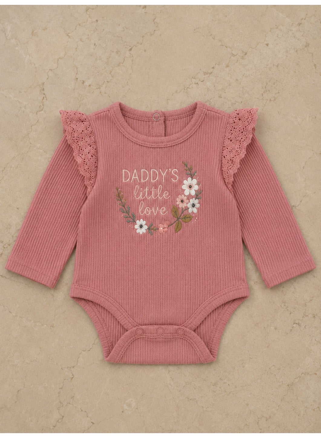 Baby Girls Long Sleeve Bodysuit and Floral Pants Set with Headband (3-Piece)
