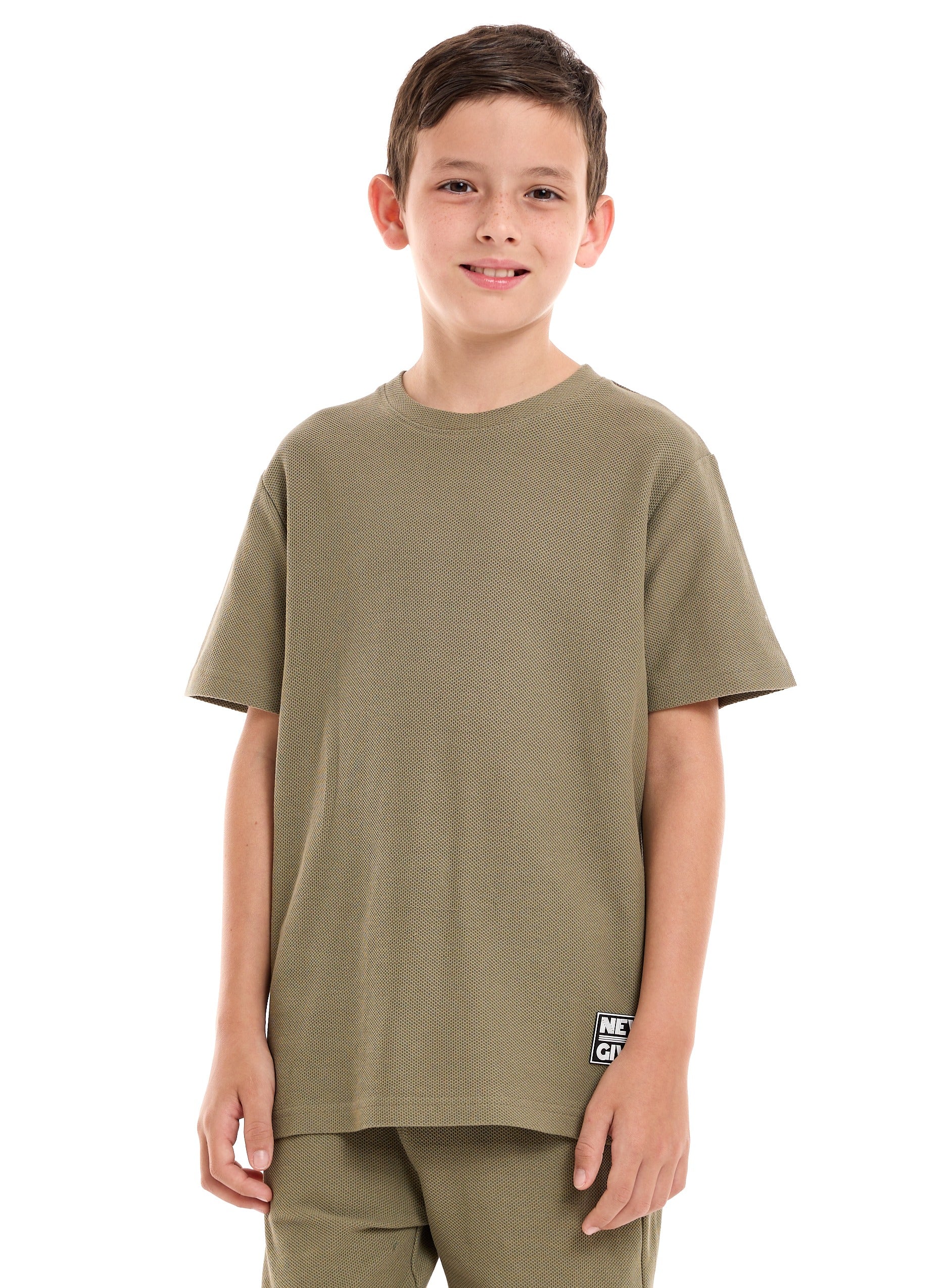 Victor and Jane Upside Down Patched T-Shirt & Shorts Co-ord Set - Black